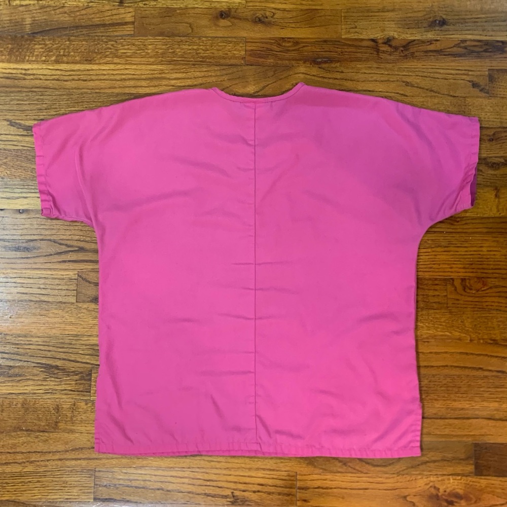 Cherokee Scrubs Workwear Bright Pink Scrubs Top Shirt Healthcare Medical Dental - Picture 4 of 13